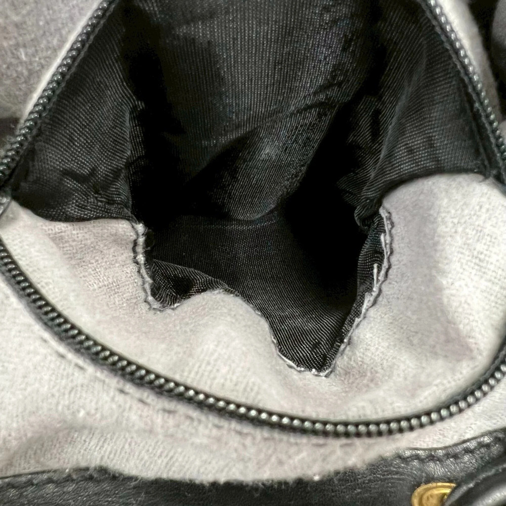 GUCCI Vintage Black Leather Bamboo Backpack - Picture 10 of 10